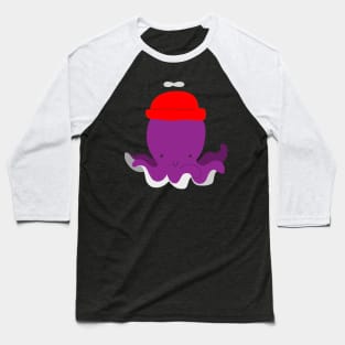 Purple Octopus Baseball T-Shirt